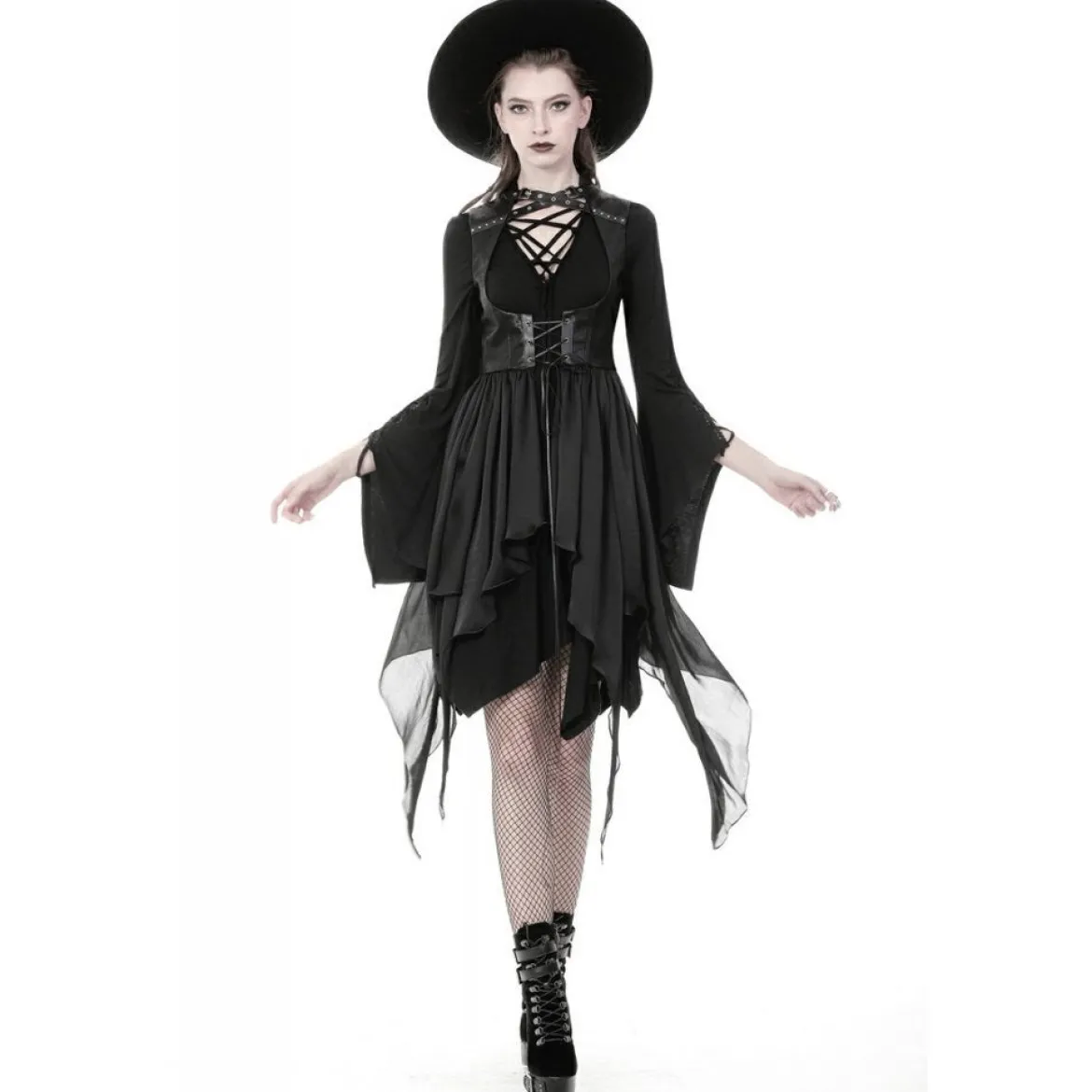 Dark In Love Punk Asymmetric Chiffon – Liivi