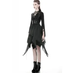 Dark In Love Punk Asymmetric Chiffon – Liivi