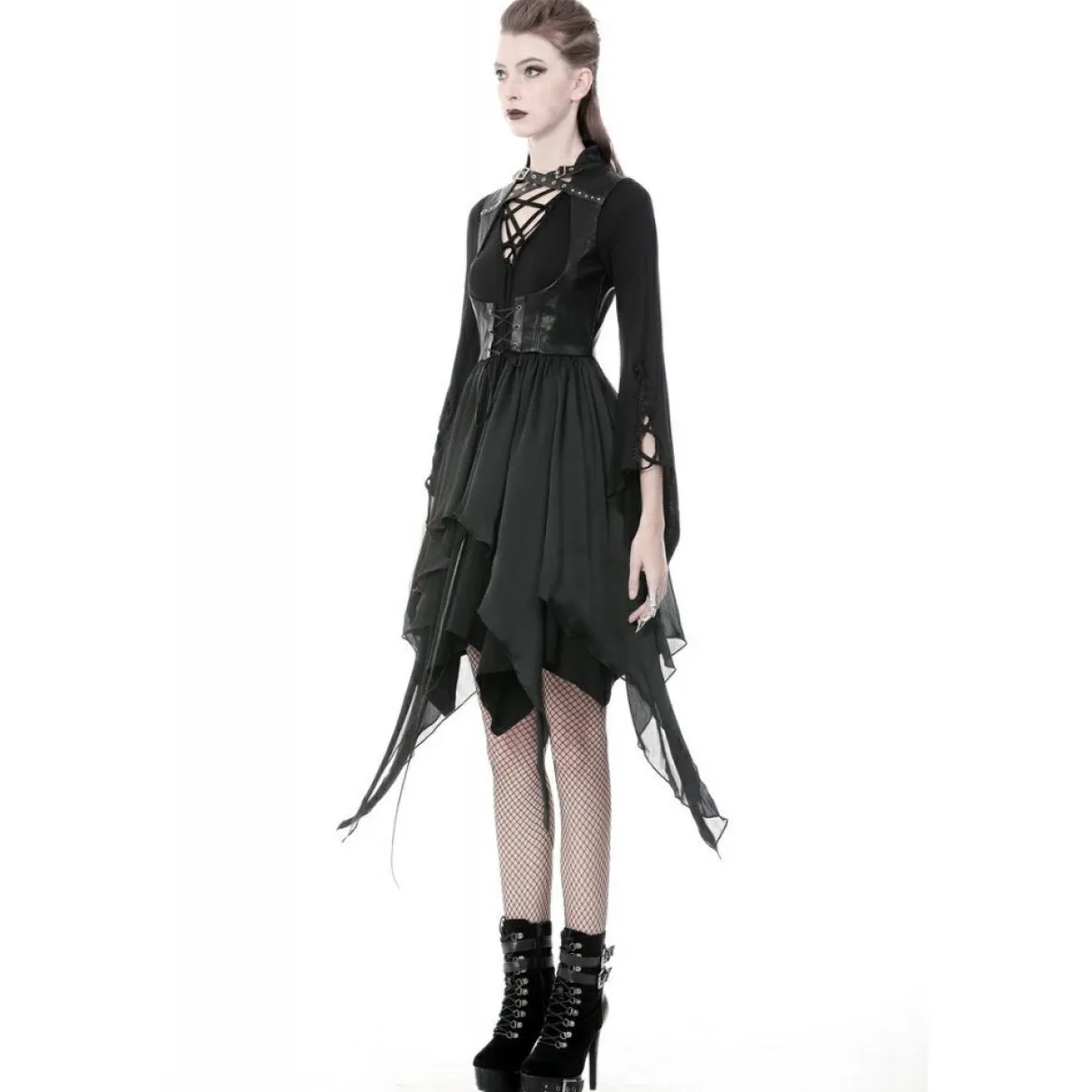 Dark In Love Punk Asymmetric Chiffon – Liivi