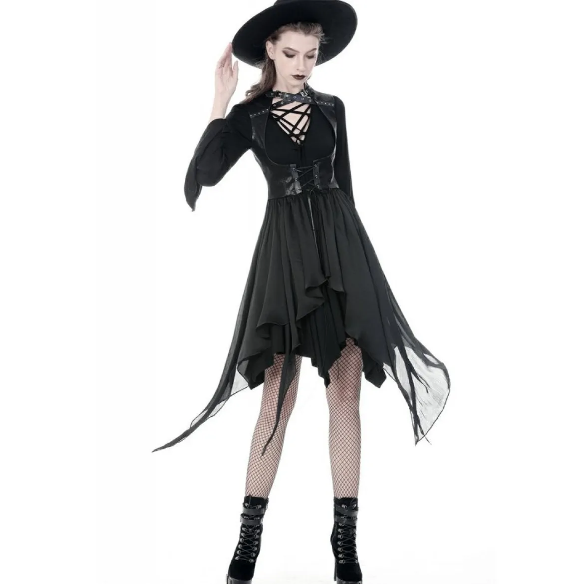 Dark In Love Punk Asymmetric Chiffon – Liivi