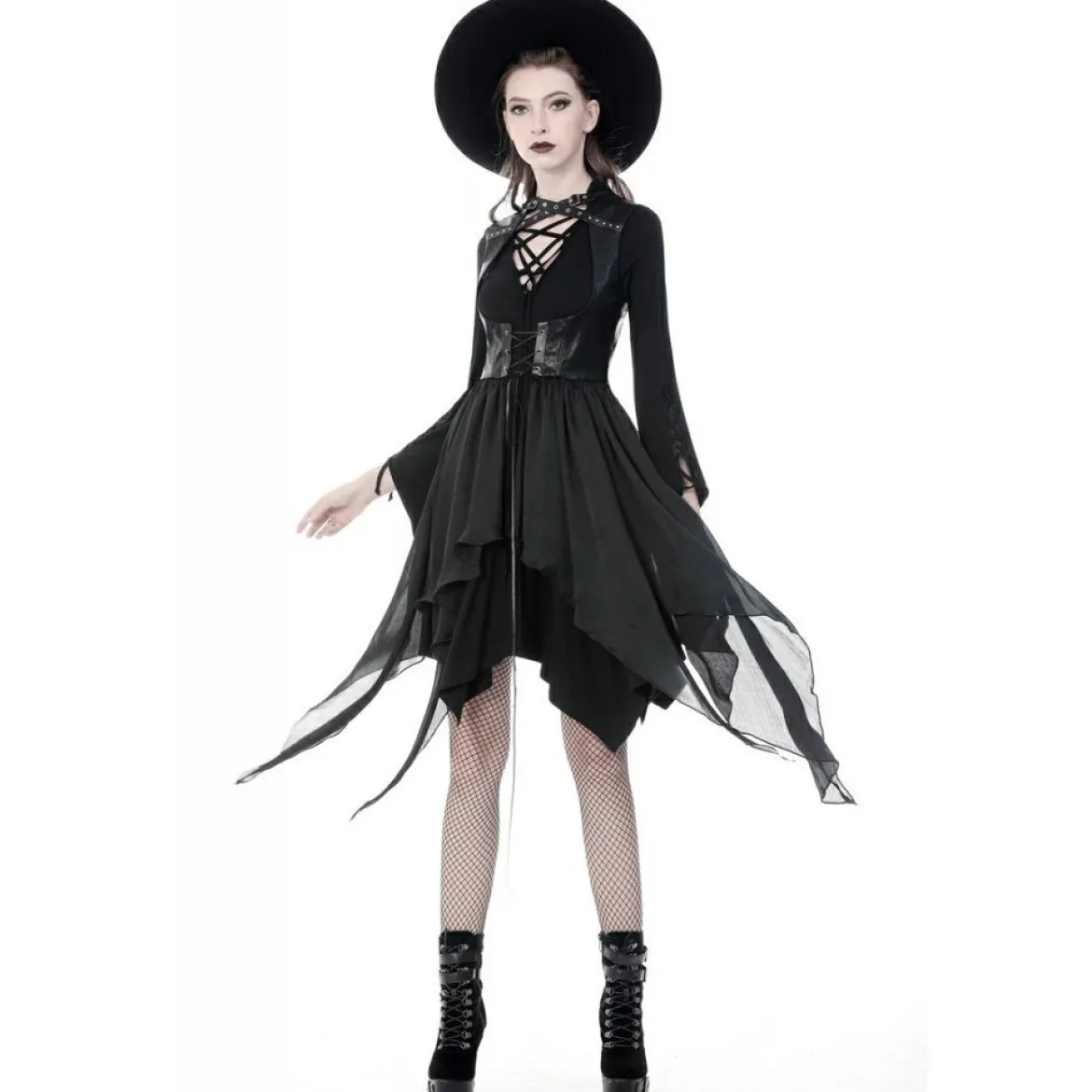 Dark In Love Punk Asymmetric Chiffon – Liivi