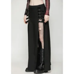Dark in Love Punk Black Slit Metal - Maksihame