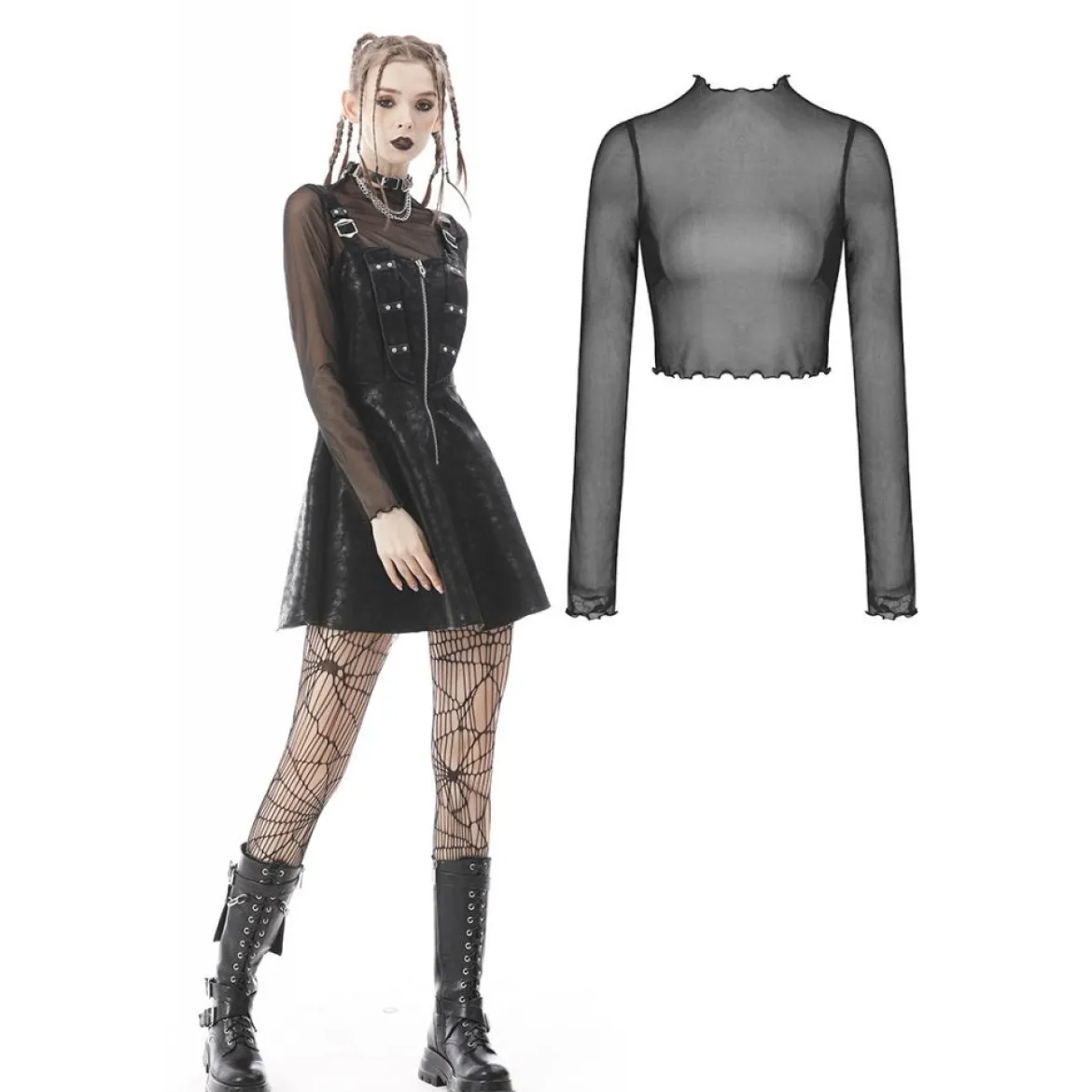 Dark in Love Transparent High Neck - Mesh paita