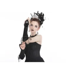 Dark In Love Velvet Lace Up - Käsineet