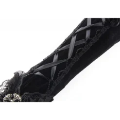 Dark In Love Velvet Lace Up - Käsineet