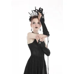 Dark In Love Velvet Lace Up - Käsineet