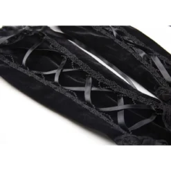 Dark In Love Velvet Lace Up - Käsineet