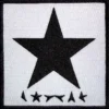 David Bowie: Blackstar on white -Kangasmerkki