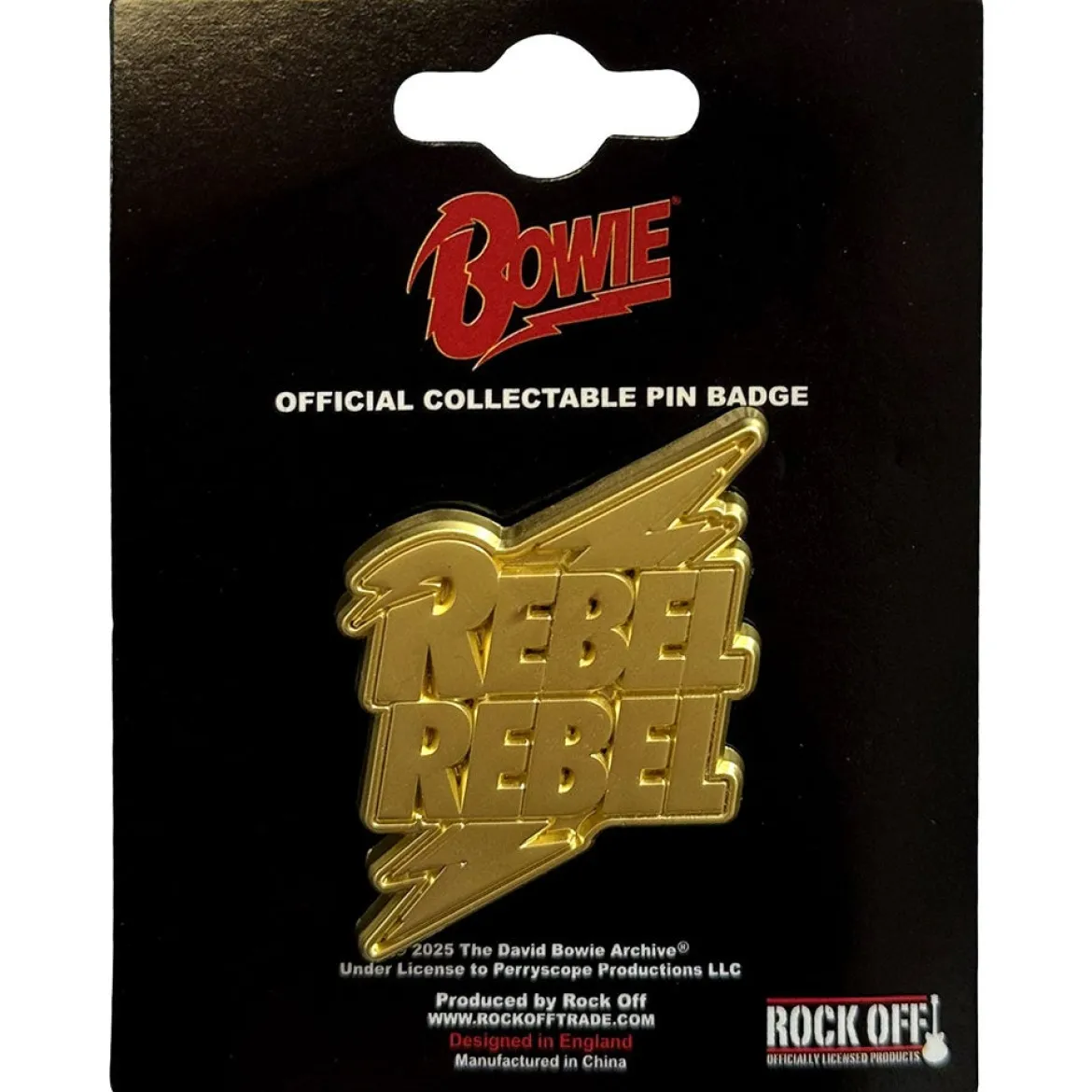 David Bowie: Rebel Rebel Gold - Pinssi