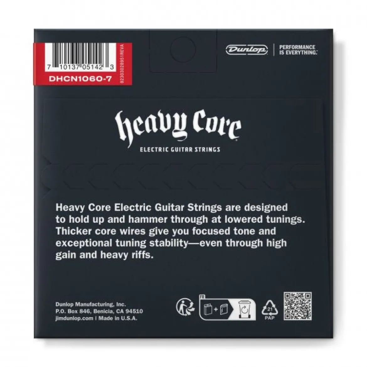 Dunlop 10-60 Heavy Core - 7-Kielisen Sähkökitaran kielet