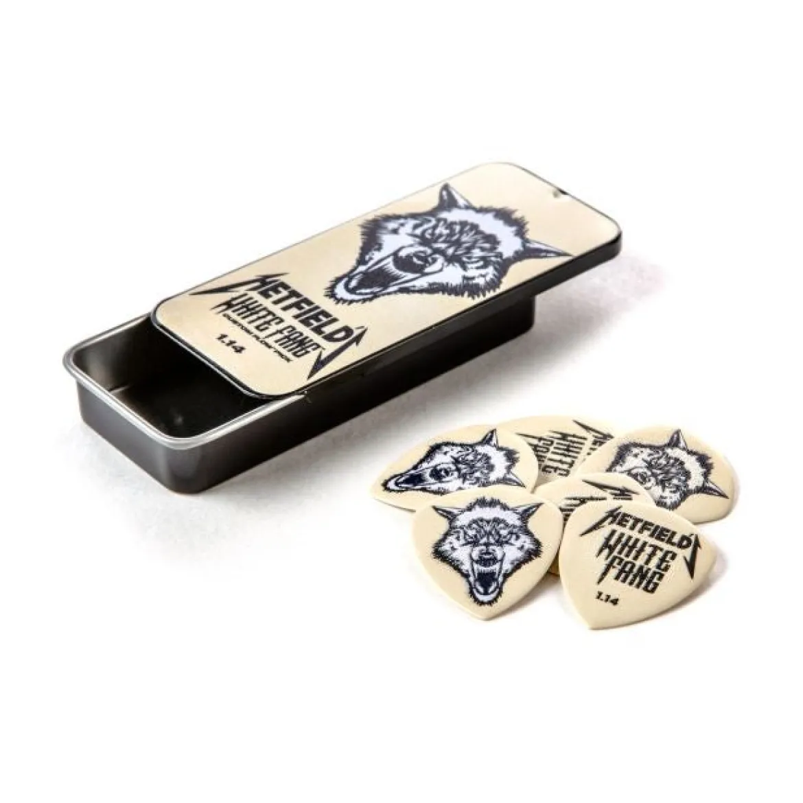 Dunlop 1,14mm Hetfield's White Fang - Plektrasetti 6kpl
