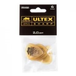 Dunlop Ultex Sharp Plektra 2.00mm, 6kpl