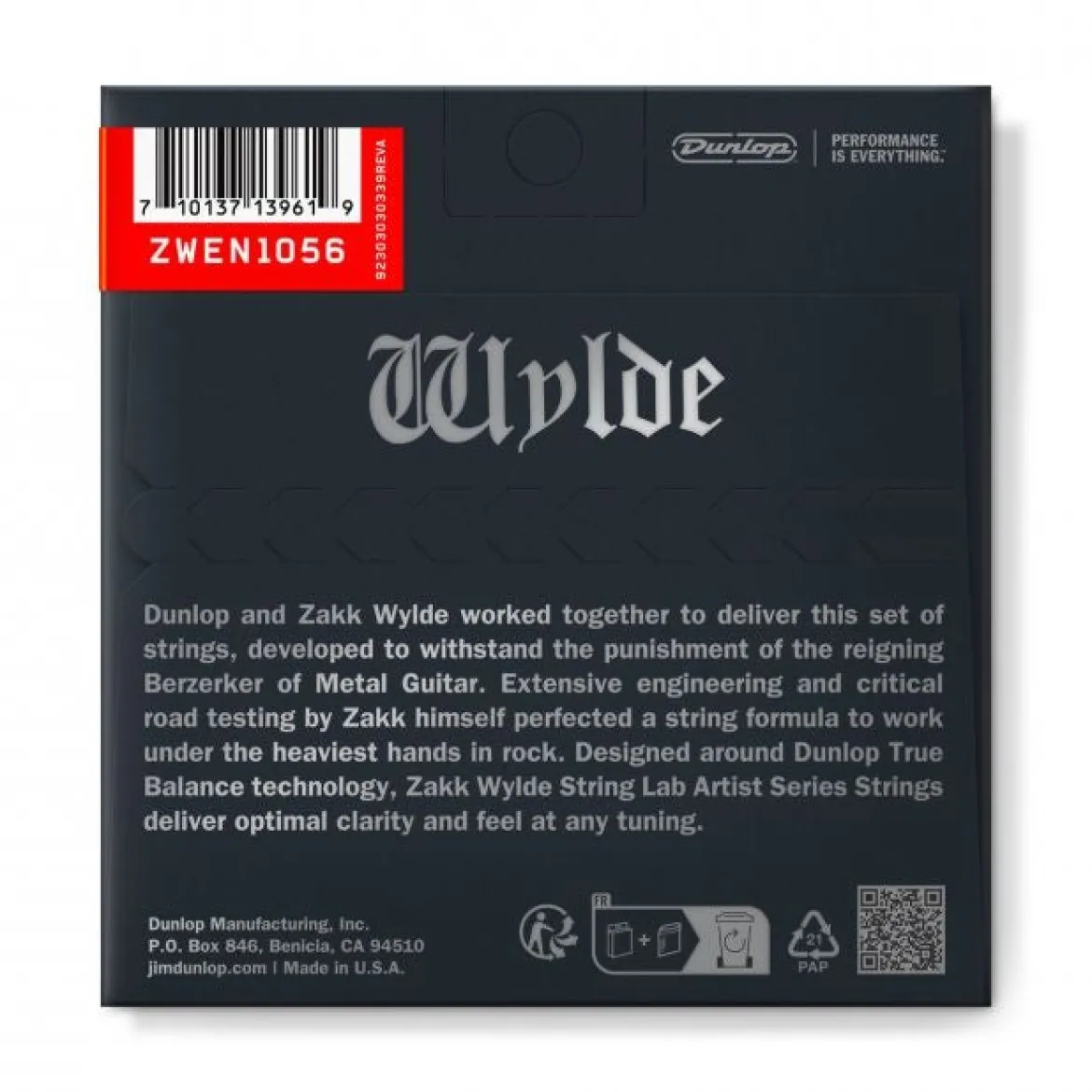 Dunlop 10-56 Zakk Wylde - Sähkökitaran kielet