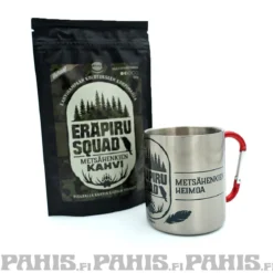 Eräpiru setti - Muki karabiini kahvalla + kahvi
