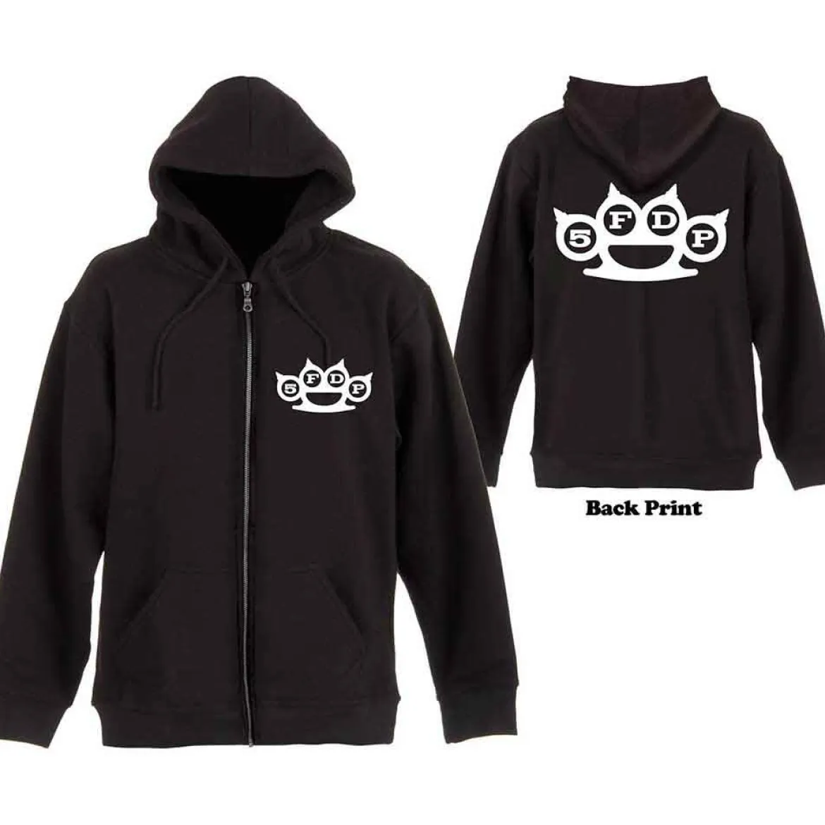 Five Finger Death Punch: Knuckles- Unisex vetoketjuhuppari, musta