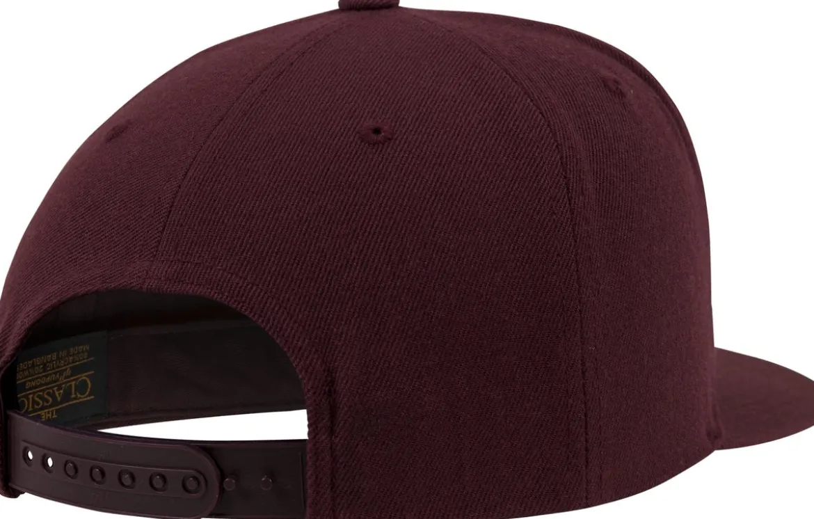 Flexfit Classic snapback - Lippis, maroon/maroon