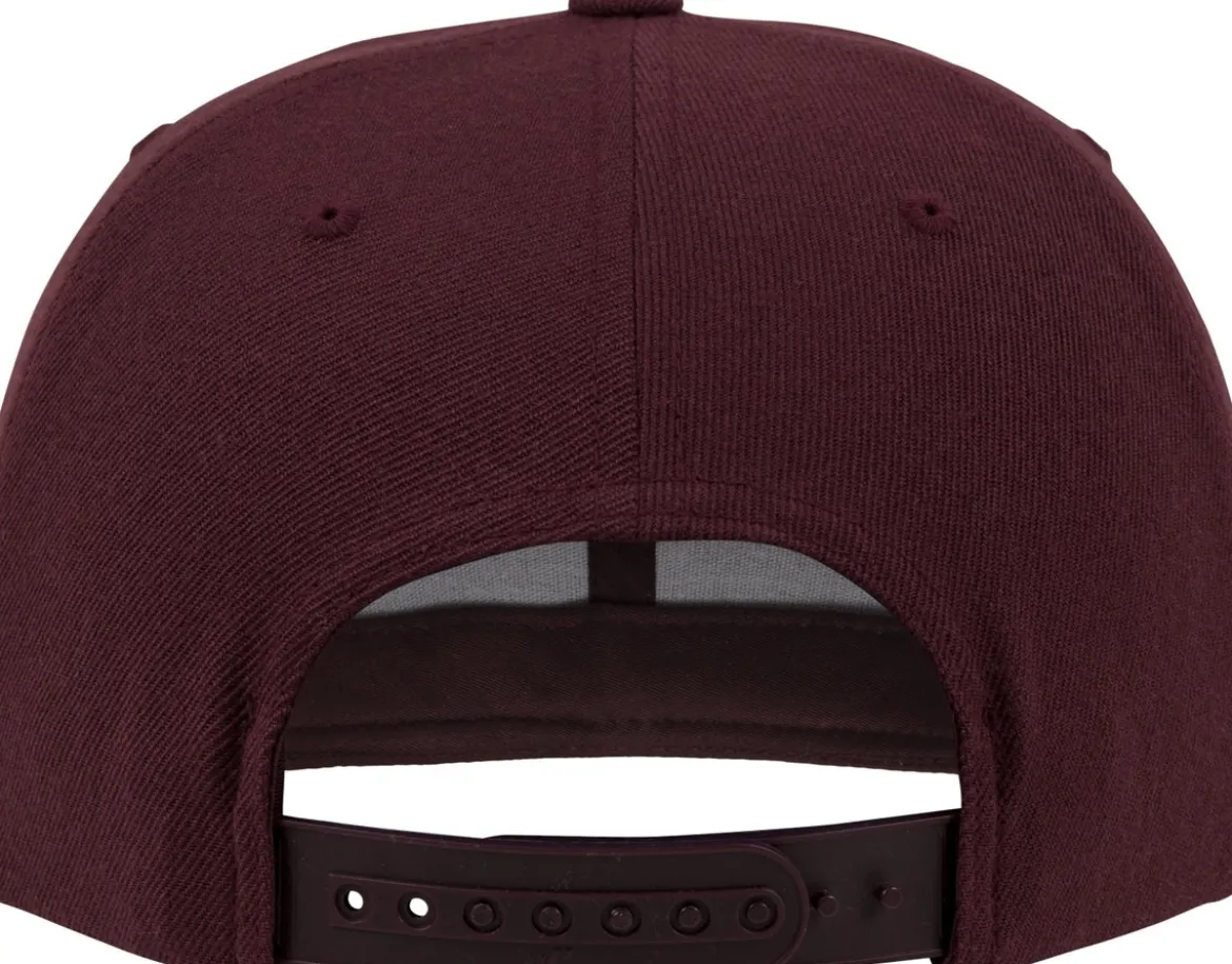 Flexfit Classic snapback - Lippis, maroon/maroon