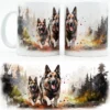 German Shepherds running-Muki