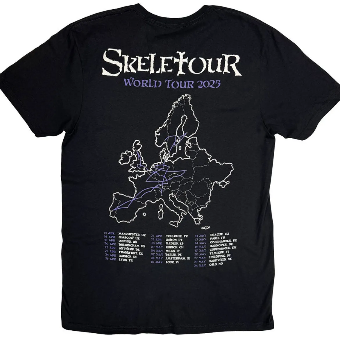 Ghost: Skeleta Album Cover '25 Tour Dates - T-paita