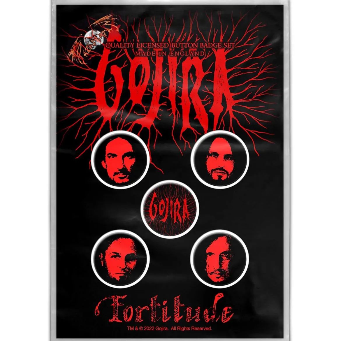 Gojira: Fortitude - Pinssi setti 5kpl