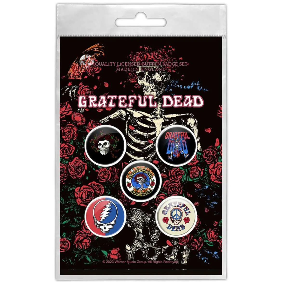 Grateful Dead Skeleton & Rose - Pinssisetti