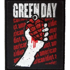 Green Day: American Idiot text repeat - Kangasmerkki