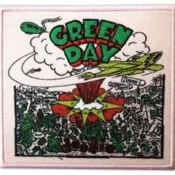 Green Day: Dookie album cover pink - Kangasmerkki
