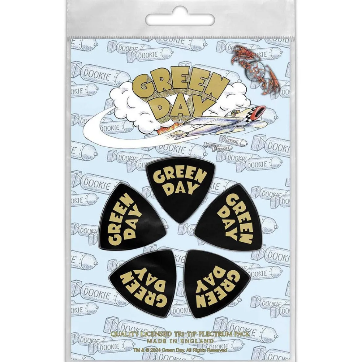 Green Day: Dookie Logo - Tri-Tip Plektrasetti 5kpl
