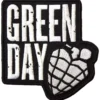 Green Day: Stacked logo & grenade - Kangasmerkki