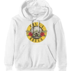 Guns N Roses Classic logo - Huppari, valkoinen