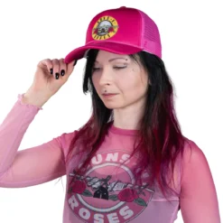 Guns N' Roses: Classic logo mesh back - Lippis, pinkki