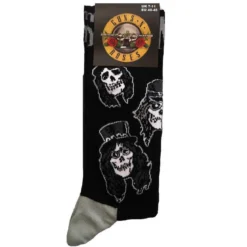 Guns N' Roses: Skulls band monochrome - Nilkkasukat