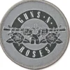 Guns N Roses White Circle logo - Kangasmerkki