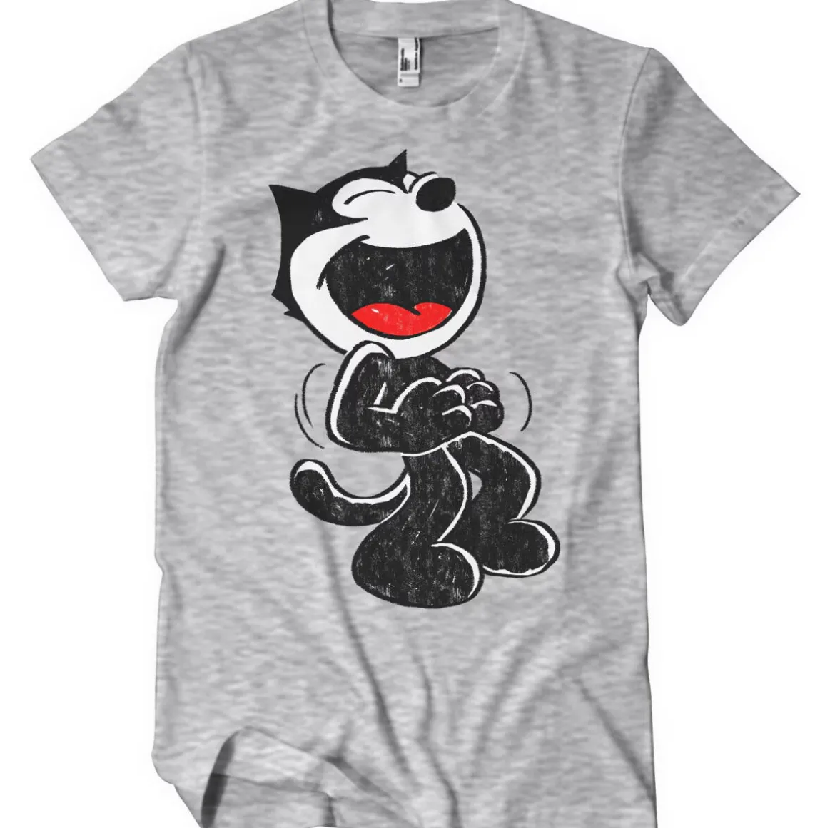 Hand Drawn Felix The Cat - T-paita, harmaa