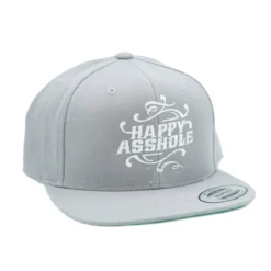 Happy Asshole Flexfit Classic snapback - Lippis, silver