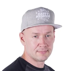 Happy Asshole Flexfit Classic snapback - Lippis, heather