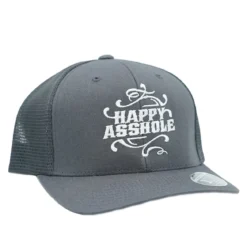 Happy Asshole Flexfit 110 Mesh - Lippis, charcoal