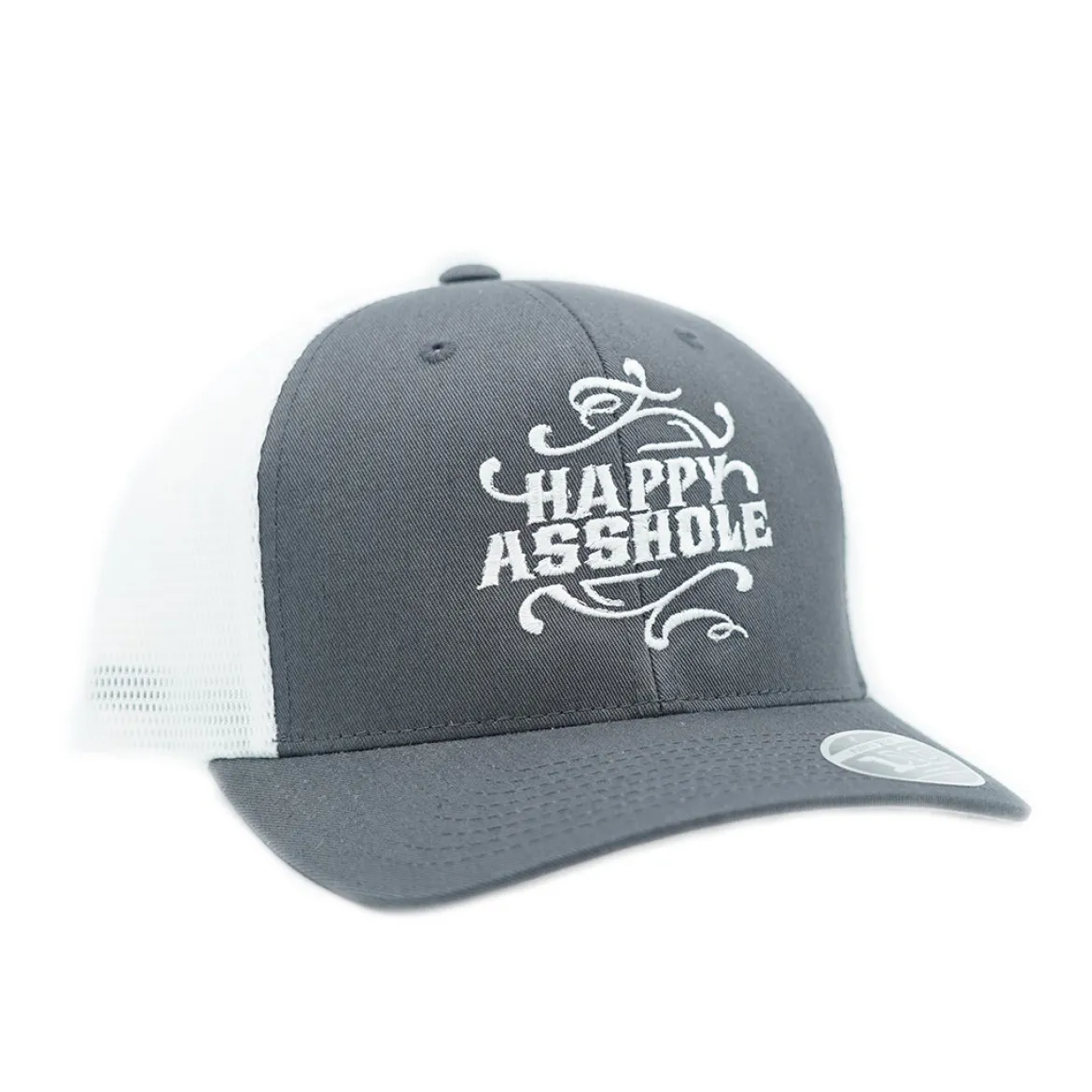 Happy Asshole Flexfit 110 Mesh 2-tone - Lippis, charcoal/white