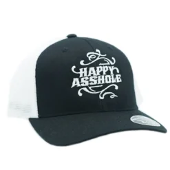 Happy Asshole Flexfit 110 Mesh 2-tone - Lippis, black/white