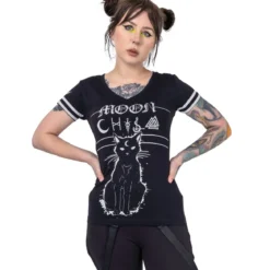 Heartless Moon Kitty Varsity - Lady fit T-paita