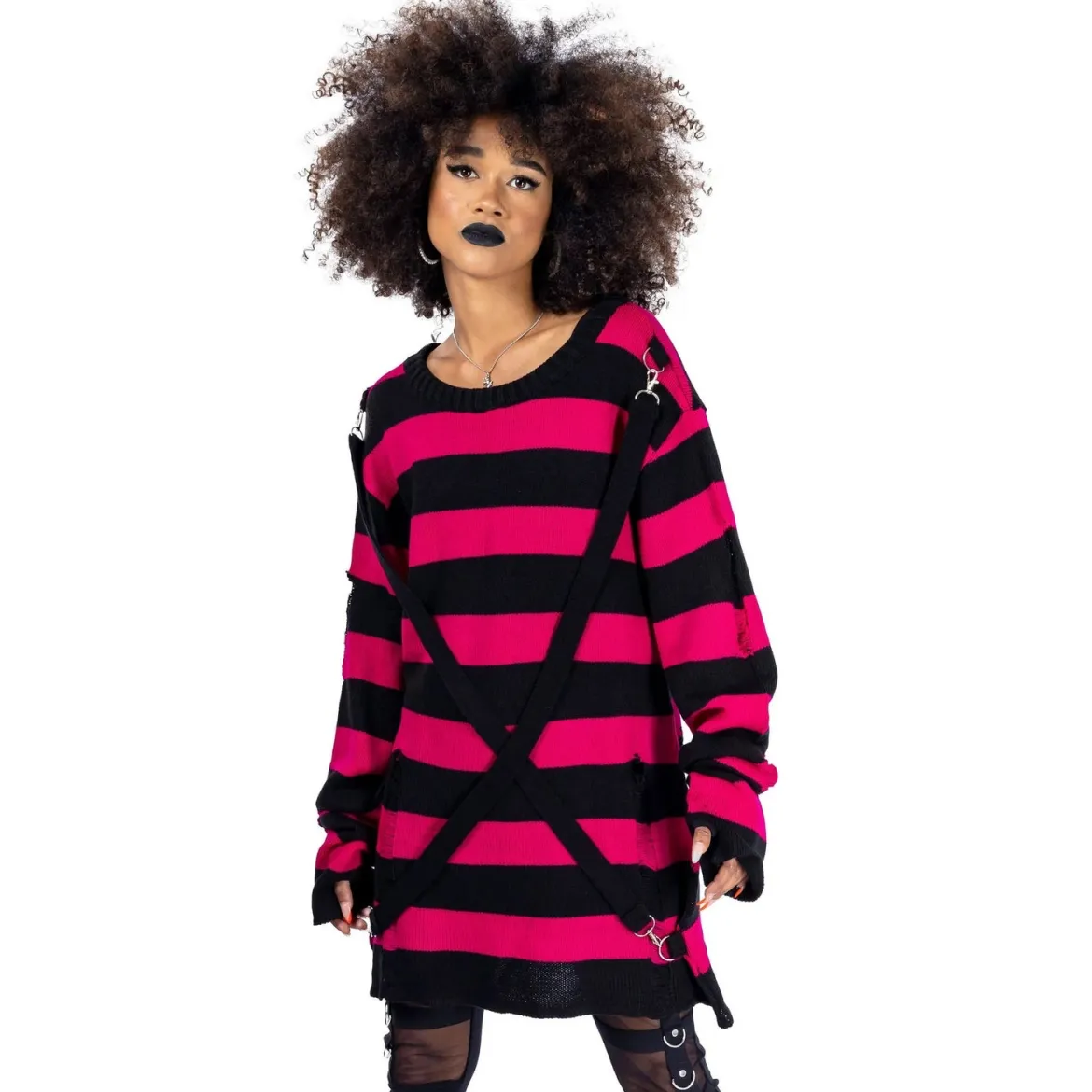 Heartless Oriana - Neulepaita, black/dark pink