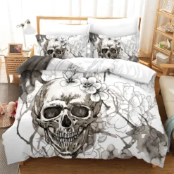 Ink skull - Pussilakana + tyynyliina