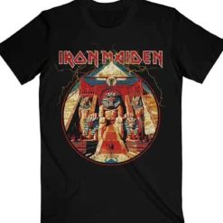 Iron Maiden Powerslave Lightning Circle - T-paita