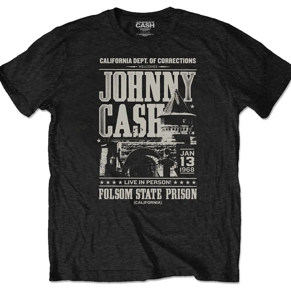 Johnny Cash Prison Poster -T-paita