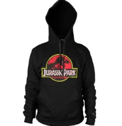Jurassic Park Distressed Logo - Huppari, musta