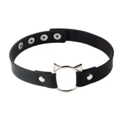 Keinonahka choker - Cat ring