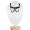 Keinonahka choker - Diamond heart