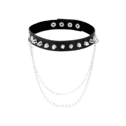 Keinonahka choker - Spikes