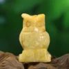 Keltainen jade - Pöllö, 5cm