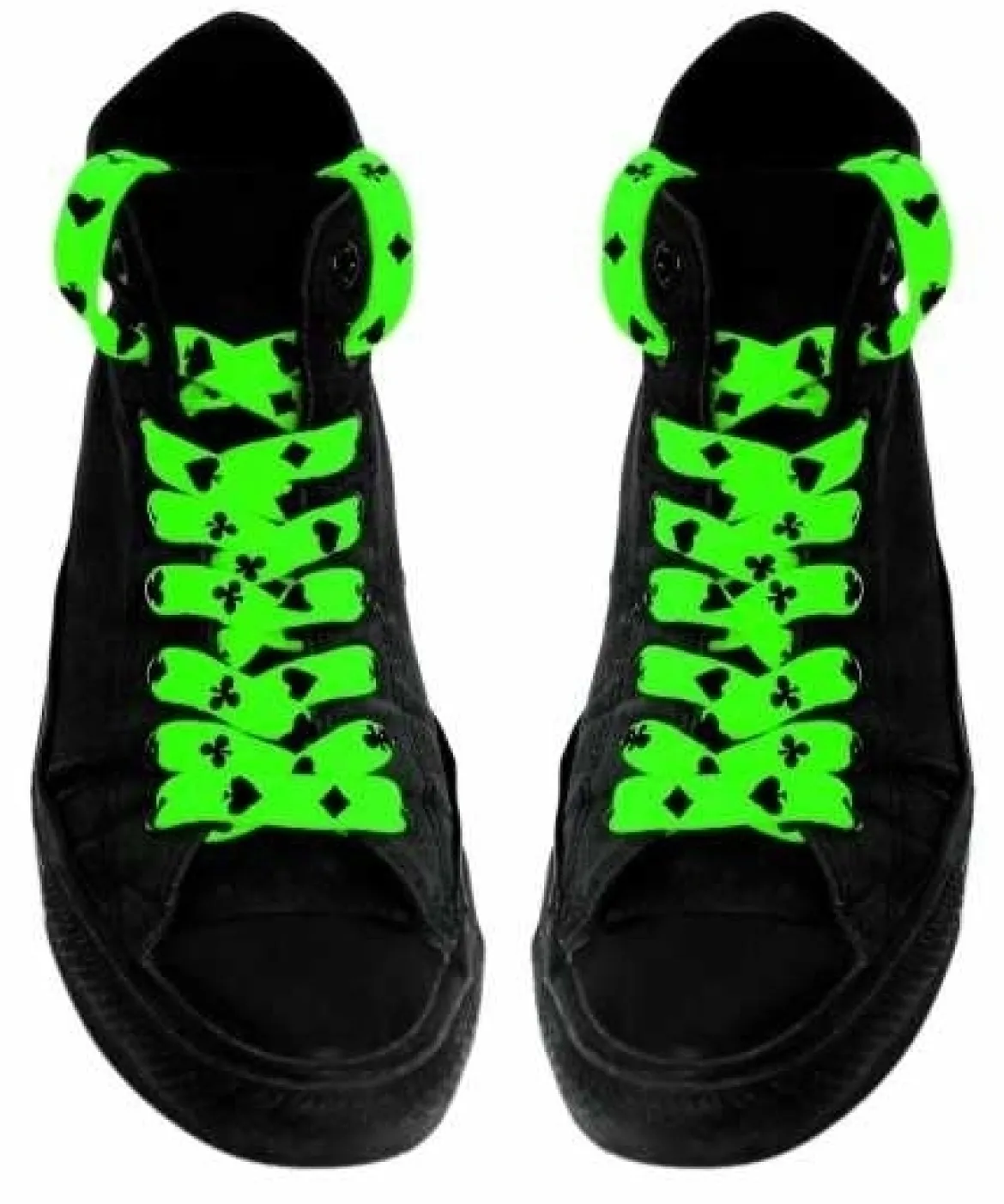 Kengännauhat, Neon green card symbols